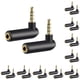 thumbnail image 1 of Sidaley 2 Pieces 3.5mm Audio Adapter Headphone Accessory Plug Conversion Converter Media Electronic for Voice Frequency Transition Usage Type1 NO1, 1 of 6