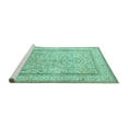 thumbnail image 2 of Ahgly Company Machine Washable Indoor Rectangle Persian Turquoise Blue Traditional Area Rugs, 7' x 9', 2 of 4