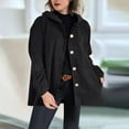 thumbnail image 2 of BangWanChi Womens Coats Dressy Women's Fashion Hooded Loose Corduroy Casual Jacket For Women Long-sleeved Hooded Casual Coat/jacket Black XL, 2 of 5