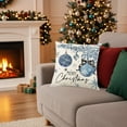 thumbnail image 4 of Moocorvic Christmas Blue and White Check Plaid Throw Pillow Covers, for Sofa Couch Bedroom Farmhouse Decorative 18X18, 4 of 7