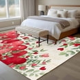 thumbnail image 4 of Valentines Love Heart Area Rugs 6'x9', Washable Small Throw Rugs for Kitchen Dining room, Red Eucalyptus Botanical Retro Indoor Outdoor Rug Non-Slip Low Pile Carpet Runner Reversible Floor Mats, 4 of 8