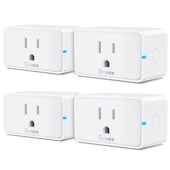 Enchufe inteligente Govee, 15 A, WiFi, Bluetooth, paquete de 4 unidades ETL y FCC