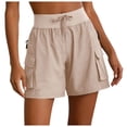 thumbnail image 1 of Fsqjgq Shorts Cargo de Randonnée pour Femmes Vêtements d'Été Taille Haute Shorts en Molleton Décontractés Short de Détente, 1 of 8