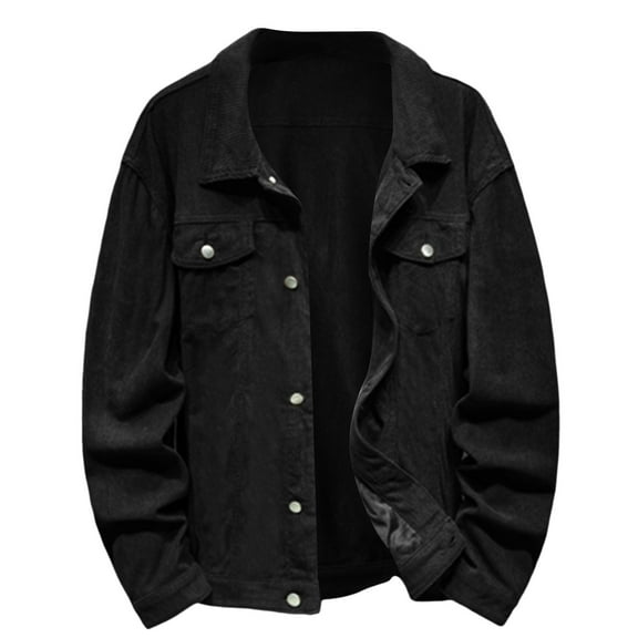 kamemir Men's Coat Men's Journeyman Shirt Jacket, Flannel Lined Shacket for Men, Water-Resistant Coat Rugged Fall Clothing(Black,XL)