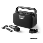 Croove Boombox Party Speaker with Microphone - Portable Bluetooth Sound System