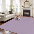 thumbnail image 3 of Purple Solid Color Area Rugs Collection 5'x8', Aesthetics Contemporary Luxury Non Slip Indoor Rectangle Throw Runner Rug Floor Mat Carpet for Living Room Dining Table Bedroom Nursery, 3 of 9