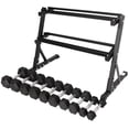 thumbnail image 4 of BalanceFrom 150 LB Dumbbell Set with 2-Tier Rack, Pair of 5, 10, 15, 20, 25 LBs, 4 of 13