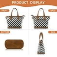 thumbnail image 3 of Jia Store New Luxury PVC Checkered Style Crossbody Mini Tote Bags Waterproof Durable Pack Women Handbag Small Pouch, 3 of 8