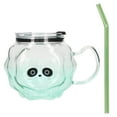 thumbnail image 1 of Milk Cup, Coffee Cup Cartoon Pictures Simple Practical With Glass Straw Handle For Birthday For Household Panda, 1 of 8