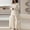 White, variant on successthop Lounge Sets for Women 2 Piece Solid Color Crewneck Long Sleeve Shirts and Wide Leg Long Pants Fashion Vacation Pajamas Lounge Set Loungewear Summer Outfits