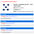 thumbnail image 2 of Fuse Kit - Compatible with 2011 - 2022 Toyota Sienna 2012 2013 2014 2015 2016 2017 2018 2019 2020 2021, 2 of 2