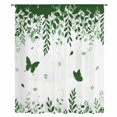 thumbnail image 2 of Green Spring Botanical Sheer Curtains 54 Inches Long, Weeping Eucalyptus Butterfly Light Filering Curtains, Breathable Simi Curtain Privacy Drapes for Kitchen Bathroom Small Window Treatment, 2 of 9