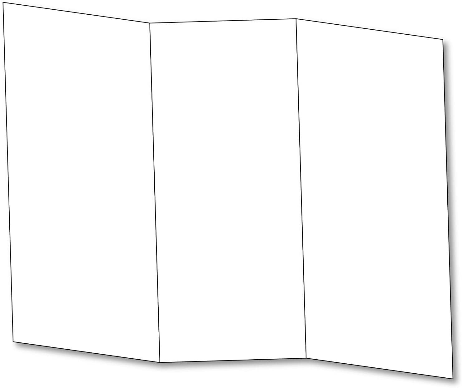 Blank Bright White Trifold Brochure Card Stock 65lb Card Stock (176