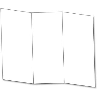 Man showing blank white big A2 paper. Leaflet presentation