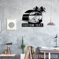 thumbnail image 4 of Craftnamesign Custom Ocean Sunset Metal Wall Art LED Light, Custom Surfing Van Sign Home Decor, 4 of 5
