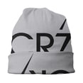 thumbnail image 4 of Gorro de fútbol número 7 negro para mujer, gorros de punto geniales, gorros para mujer y hombre, gorro holgado de fútbol cálido para otoño e invierno, 4 of 4