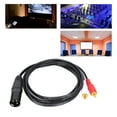 thumbnail image 4 of XLR Cables, Eliminate Static Noise Easy To Use XLR To Dual  Y Splitter Cable  For Stage Lighting For  Station For Microphones For Speaker Systems, 4 of 8