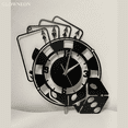 thumbnail image 2 of Glowneon Casino Poker Card Metal Wall Clock, Casino Jackpot Clock Art, 2 of 4