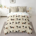 thumbnail image 2 of Manfei Funny Dog Dachshund Twin Bedding Sets 7-Piece, Cute Dalmatian Animal Bedding Comforter Set, Teens Kids Boys Girls Reversible Sheet Sets, Microfiber Bedroom Decor, 2 of 7
