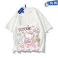 thumbnail image 1 of Camiseta Kawaii de Hello Kitty de Anime Sanrio Kuromi My Melody StellaLou, ropa informal de manga corta con estampado de algodón Y2K para parejas, 1 of 4