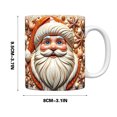 thumbnail image 3 of Japceit Santa Claus Ceramic Coffee Mug, Christmas Themed Holiday Drinking Cup, Large Handle Tea Cup for Hot Beverages, Festive Home Kitchen Office Desk Decorations During Winter Season, 3 of 7