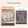 thumbnail image 4 of 4 Tiers Egg Holder for Fridge, 1/2/4pc Automatic Scrolling Egg Rack Holder, Space-Saving Egg Dispenser Auto Rolling, Large Capacity Eggs Organizer Storage 30 Egg for Fridge, Kitchen, 4 of 7