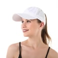 thumbnail image 1 of Womens Criss Cross Ponytail Baseball Cap High Messy Bun Ponycap Quick Drying Mesh Trucker Hat, 1 of 8