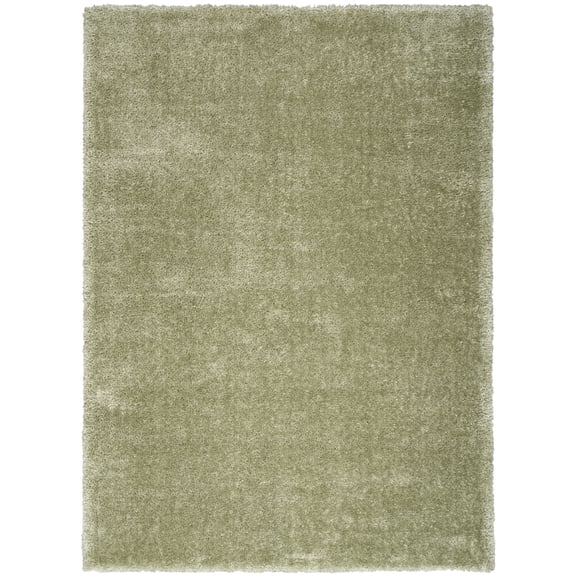 Nourison Pacific Shag Plush Solid Indoor Rug Green 5'3" x 7'3"
