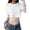 #672-White, variant on Wowcloth Women's Crop Top, Chic Solid Color, Slim Fit Short Sleeve for Daily Wear