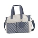 thumbnail image 5 of Bolsa de pañales, bolsa para cambiar pañales de bebé, impermeable, multifunción, organizador de almacenamiento para Azul Blanco, 5 of 9