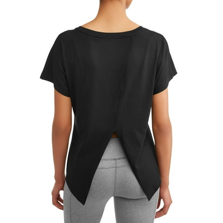 Athletic Works Women's Athleisure Fashion Split Back Tee