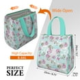 thumbnail image 3 of Pioneer Flower Floral Print Pattern Insulated Lunch Bag for Women & Adults,Large Portable Soft Cooler Lunch Bag,Thermal Food Storage Tote with Pearl Cotton,8.66L,8.75x5.75x9.5 Inch, 3 of 6