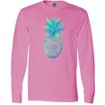 thumbnail image 3 of Inktastic Blue and Green Pineapple Long Sleeve T-Shirt, 3 of 5