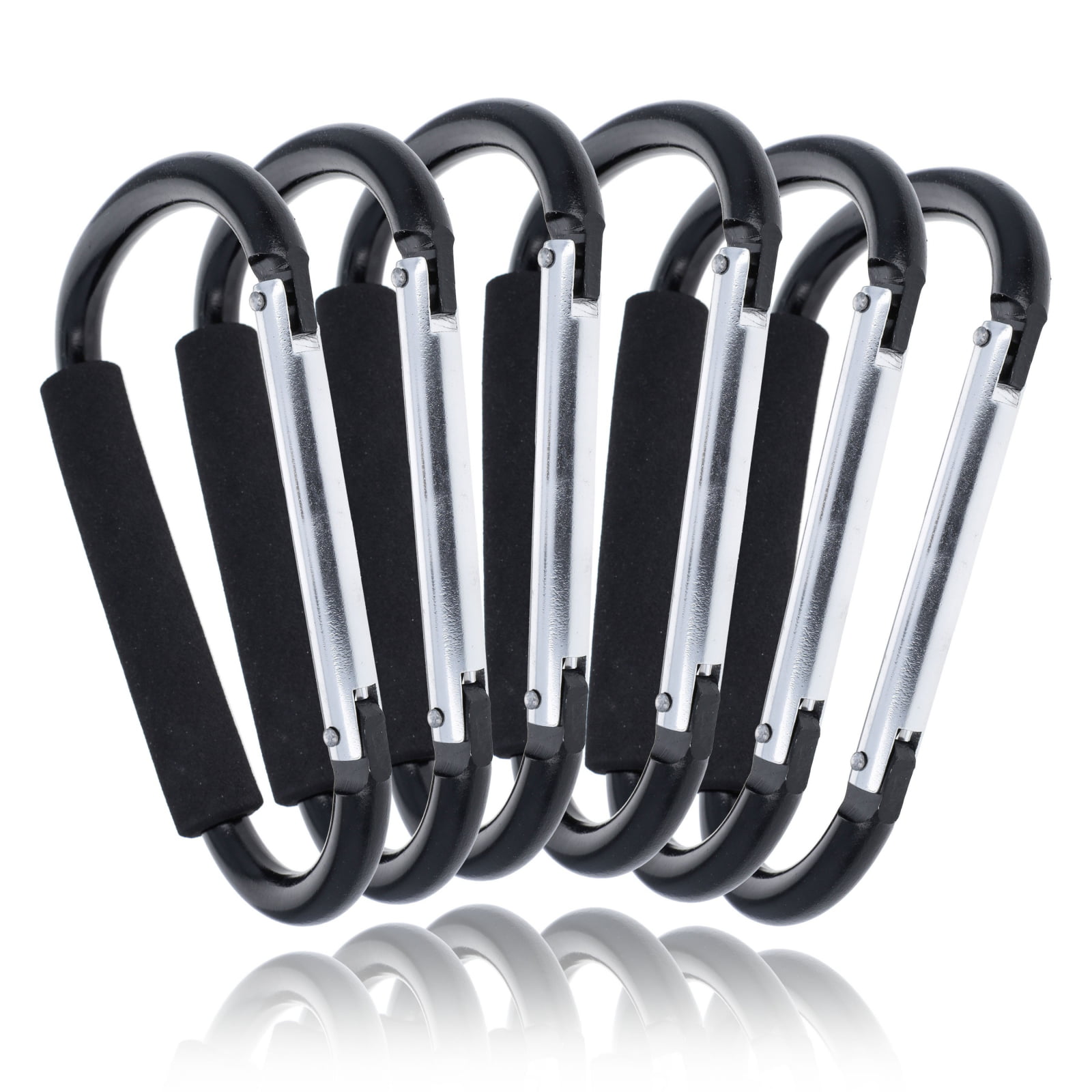 5 x Lightweight Aluminium Quick Release Key Rings Spring Clip Carabiner 