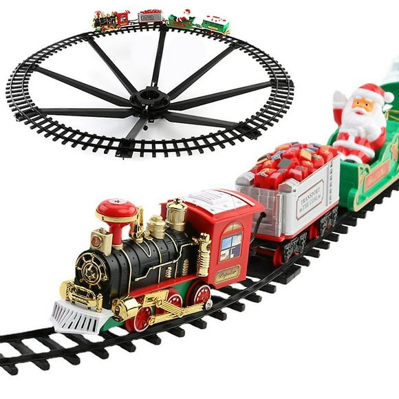 Christmas Toy Train Set With Light And Sound Electric Train Toy Santa's Express Delivery Christmas Train Toy Gift For Kids