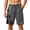 Dark Gray, variant on Men's Tear Away Shorts Elastic Waist Drawstring Relax Fit Split Snap Button Shorts