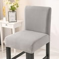 thumbnail image 6 of Bar Stool Covers, Plaid Furniture Chair Seat Cover Stretch Barstool Slipcover Dining Chair Covers Machine Washable for Living Room-White-Set of 4, 6 of 8