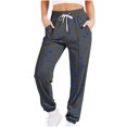 thumbnail image 2 of Ofreoo Petite Pants for Women Five-pointed Star Printed Casual Drawstring Sports Ankle Binding Leg Sweatpants on Clearance, 2 of 5