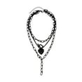 thumbnail image 2 of Simple Pendant Necklace Layering Link Chain Necklace Creative Layered Necklaces Heart, 2 of 8