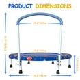 thumbnail image 6 of 36" Trampoline for Kids,3 Foot Indoor Outdoor Trampoline with Foam Handle,No-Gap Safe Design,Kid Trampoline with Safety Enclosure Net for Boys Girls, Ages 1-8,Blue, 6 of 7