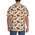 thumbnail image 3 of Balery Turkey And Thanksgiving3 Camisa Casual de Manga Corta con Botones para Hombre, Texturizada, Estilo Cubano, para Playa, Verano-3X-Large, 3 of 5