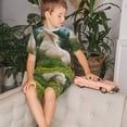 thumbnail image 4 of Fotbe Horse Rearing Up In The Field Pijama Estampada de 2 Piezas para Niños – Ropa de Dormir de Manga Corta Cómoda para Niños y Niñas, Camiseta y Shorts de Algodón-Medium, 4 of 6