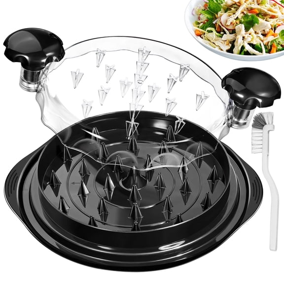 POITVD Chicken Shredder Tool with Twist Brush, Visible Meat Shredder, Anti-Slip, Ergonomic Handle, BPA Free