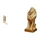 thumbnail image 1 of Organizador de pared plegable con ganchos para baño o armario, con escultura de león coleccionable, figura decorativa para mesa, oficina o hogar., 1 of 8