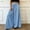 Sky Blue, variant on Women's Summer Striped Print Wide‑Leg Pants High‑Waist Elastic Waist Loose Casual Long Trousers with Side Pockets Sky Blue XL(XL)