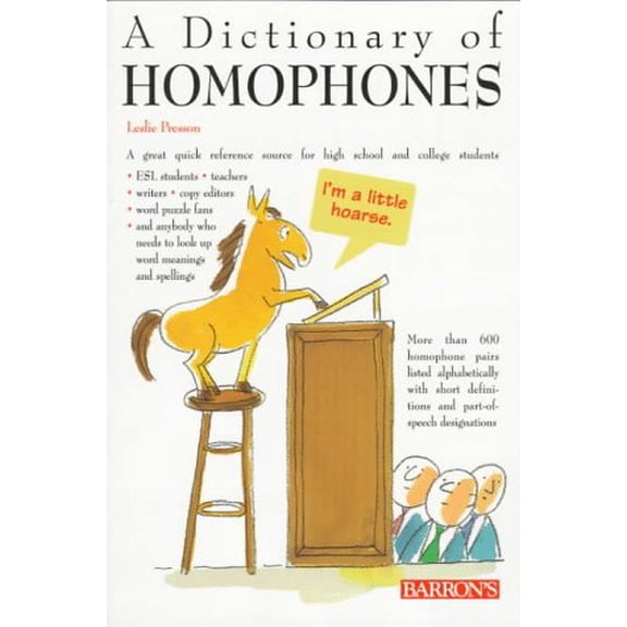 Pre-Owned Dictionary of Homophones (Paperback) 0764101684 9780764101687