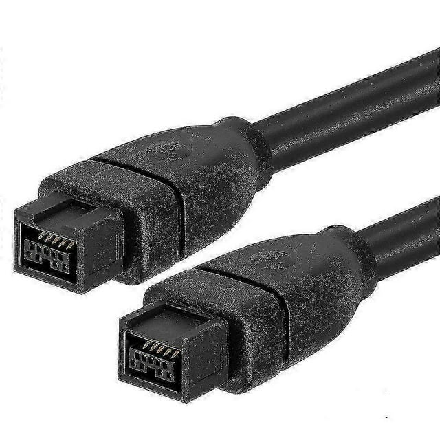 Firewire 800 IEEE1394B 9 Pin Male to Male Cable 1.8m Black High Speed Data Transfer