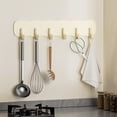 thumbnail image 4 of Wall Hooks Adhesive Hanging Rack with 6 Hooks for Bathroom Kitchen Entryway Storage Decor, 4 of 6
