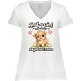 thumbnail image 3 of Inktastic Just a Girl Who Loves Highland Cows Cute Shirt Women's Plus Size V-Neck T-Shirt, 3 of 5