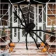 thumbnail image 4 of 1/3 piezas de arañas gigantes de peluche negras para decoración de Halloween, arañas grandes aterradoras para exteriores, fiestas de Halloween, bares, casas embrujadas, accesorios de terror, 4 of 5